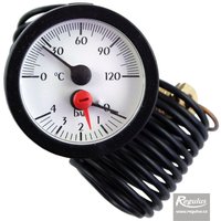 Picture: Termomanometer 0-120°C, 0-4 bar, kapilára 1 m, d=57,5 mm